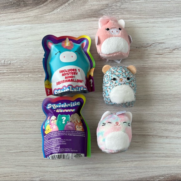 Blind Bag Squishville Mini Squishmallows! Unicorn Cat, Blue Leopard, Pegasus! - Picture 2 of 8